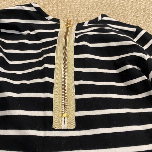 Hanna Andersson 'Elisabet' Dress in BLACK / ECRU STRIPED 8 Girls warm cozy - Picture 7 of 8